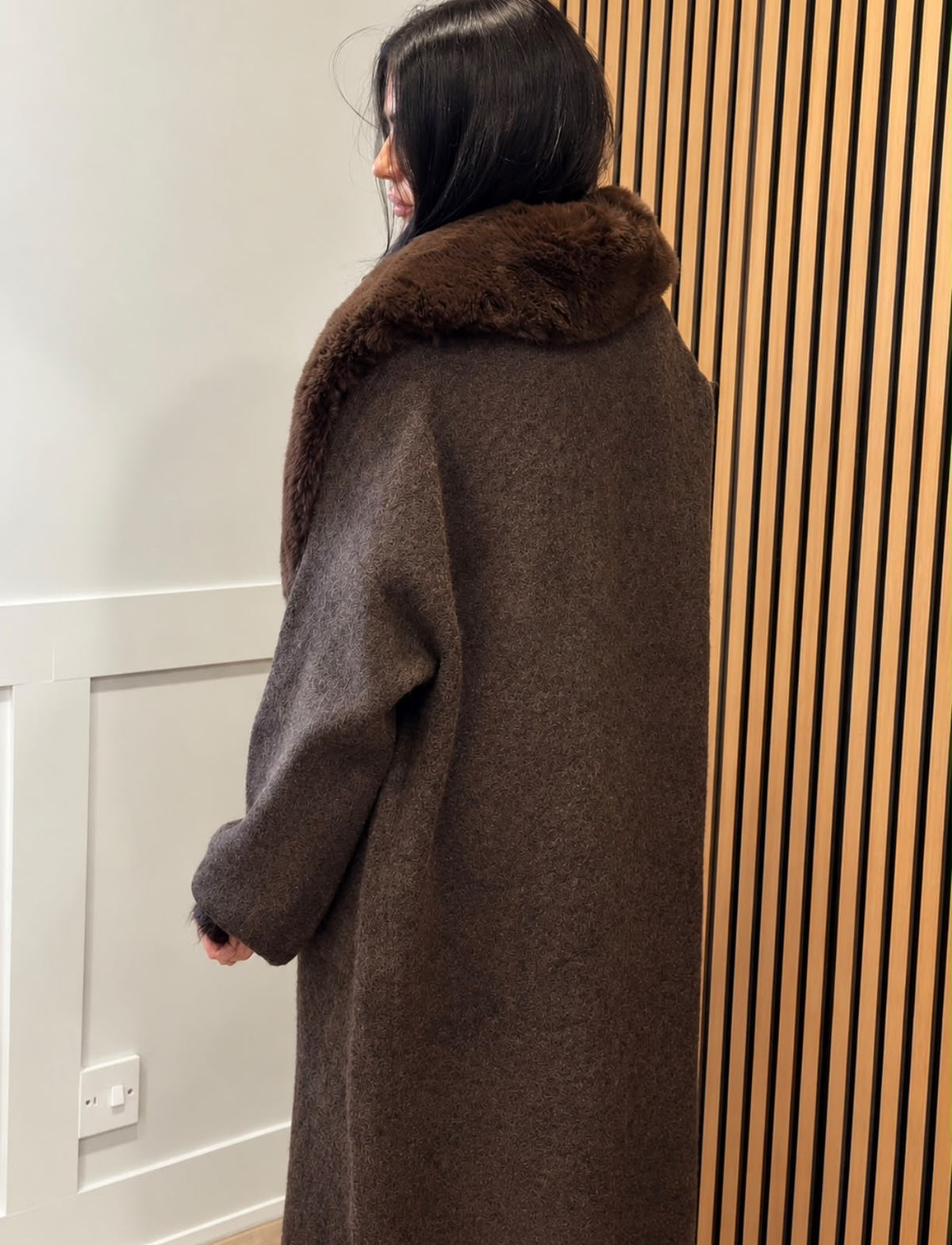 Knitted fur collar