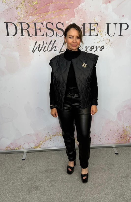 Padded Star Gilet - Black