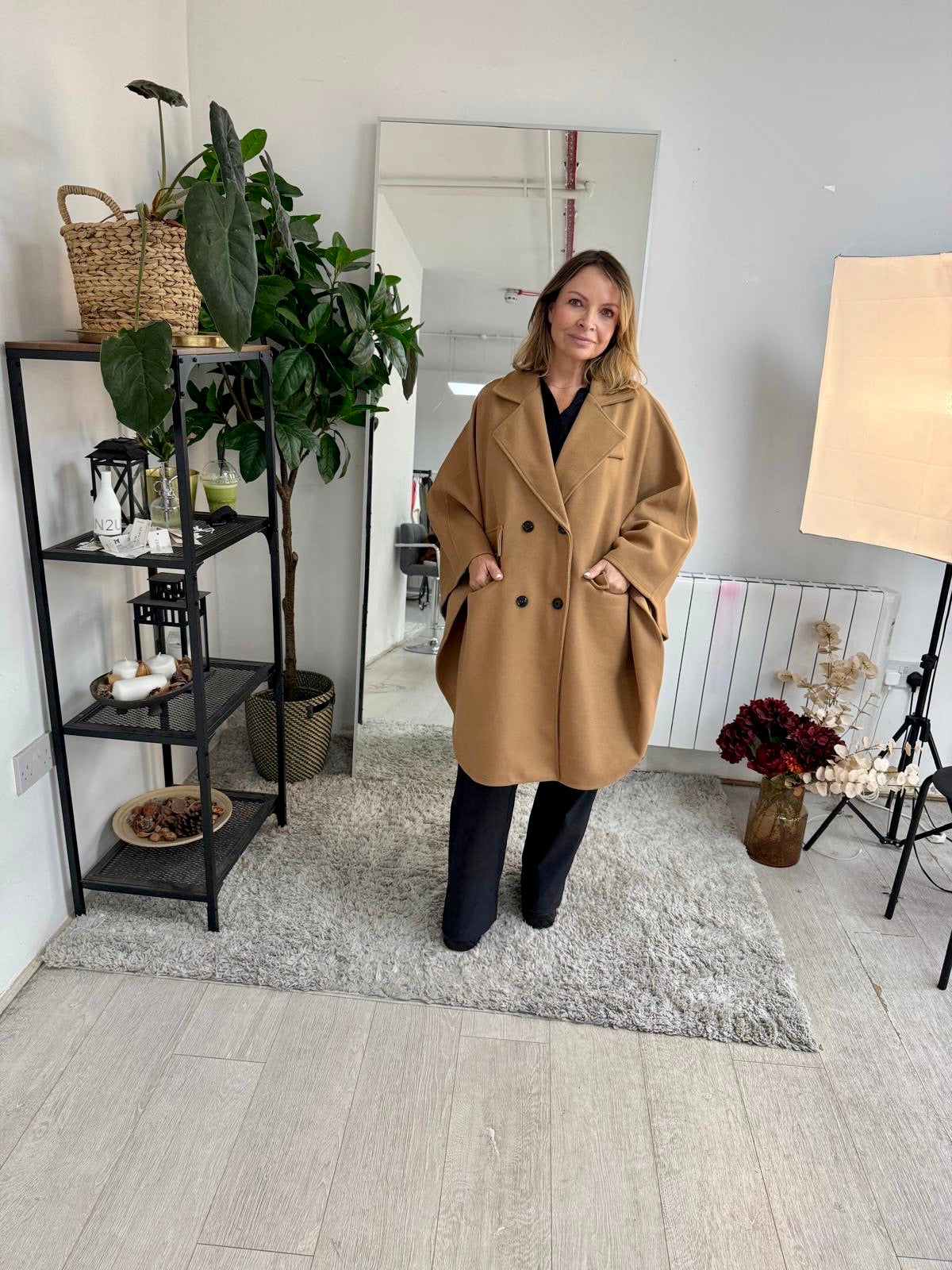 Katrina Cape Coat Camel