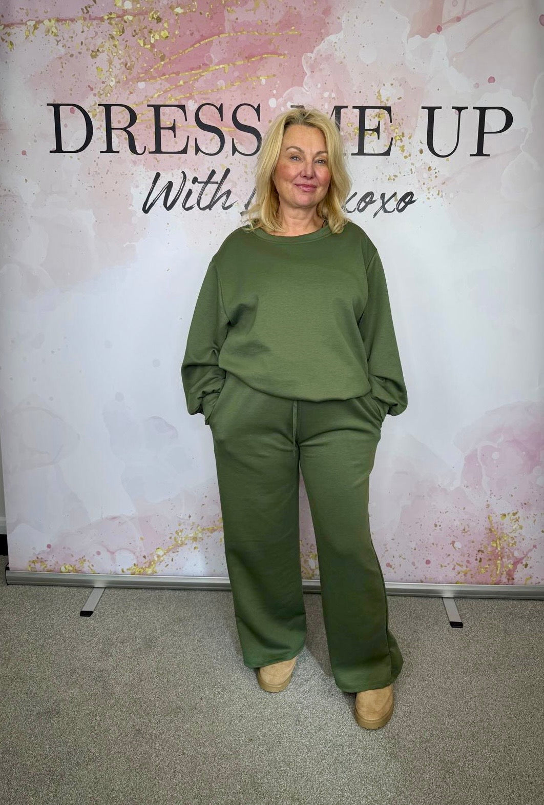 Bubble Top Tracksuit - Khaki