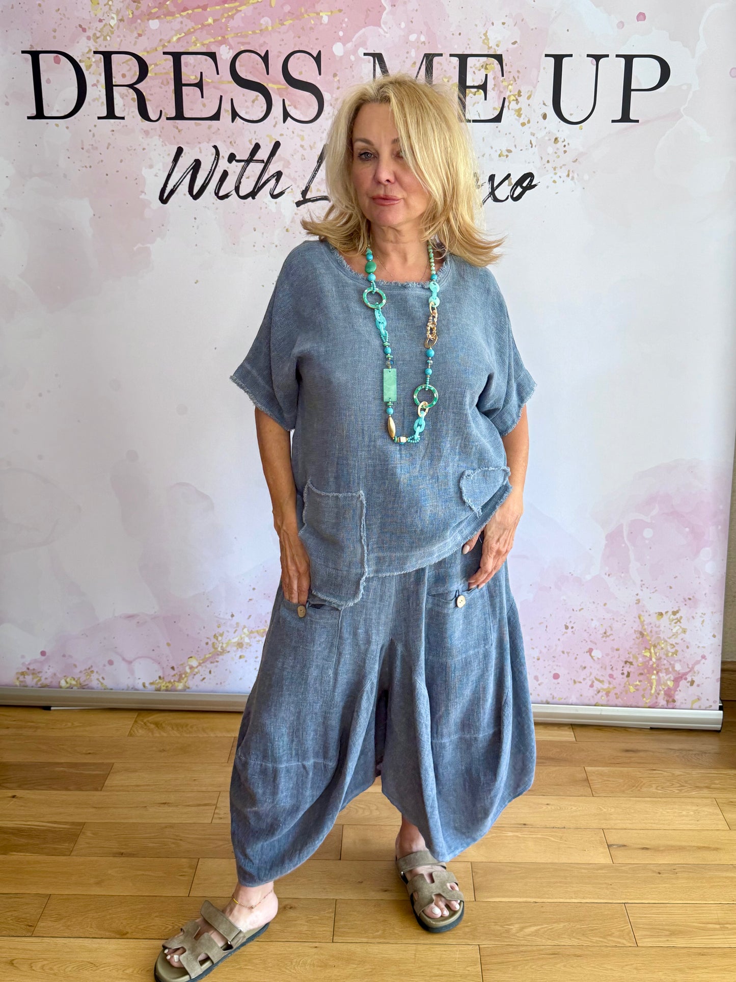 Linen Harem Sets