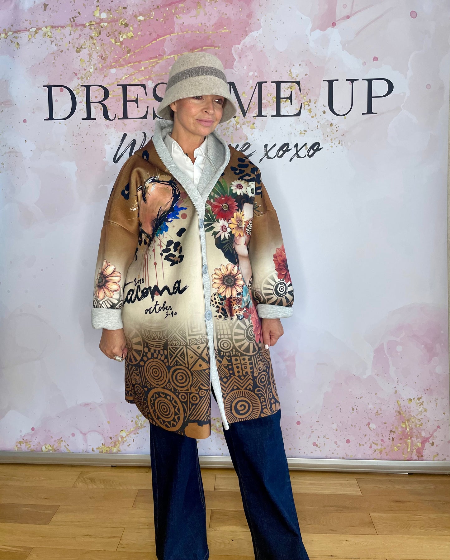 Emerson Hooded Jacket - Floral Lady