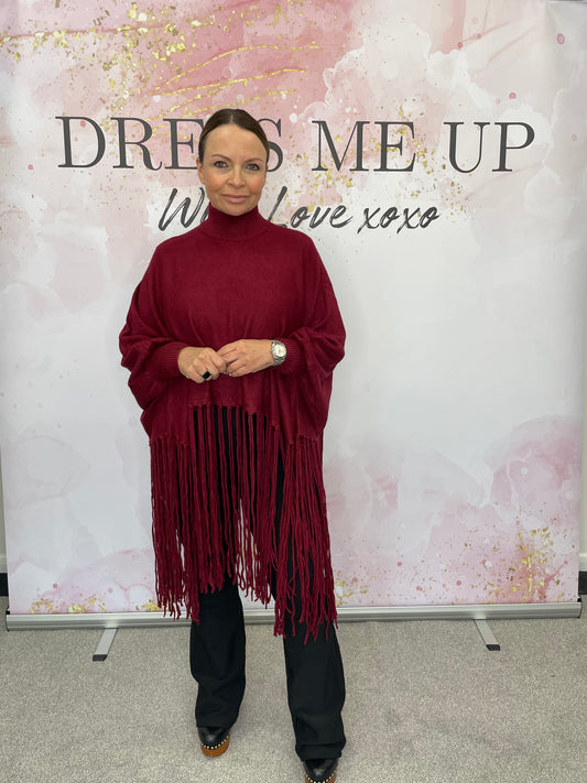Penny Poncho - Burgundy