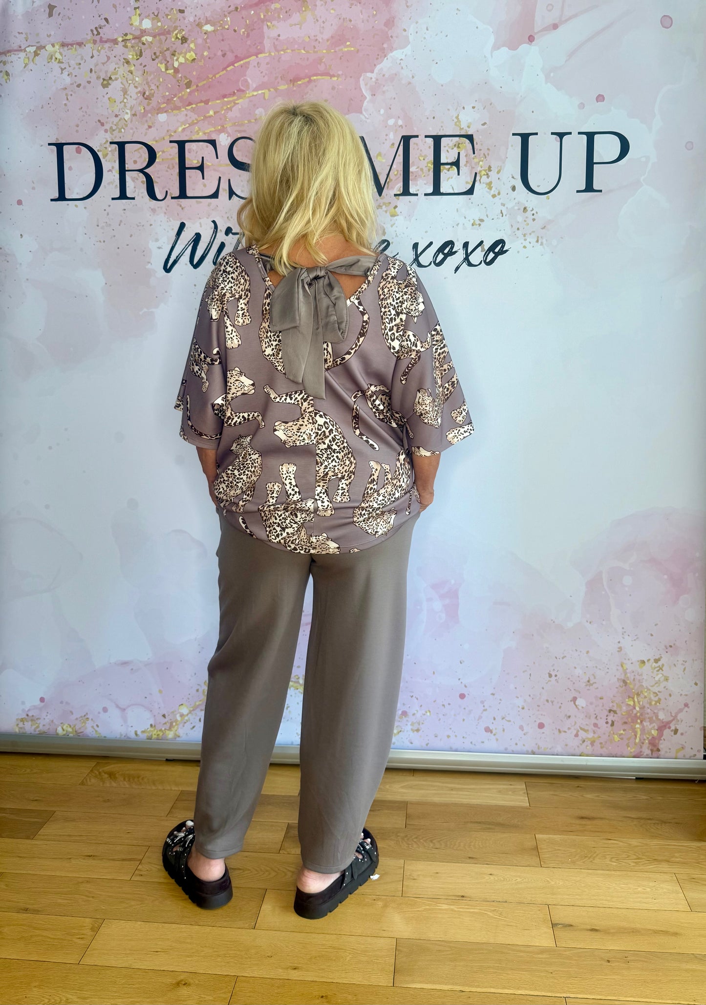 Paris Leopard Tracksuit Taupe