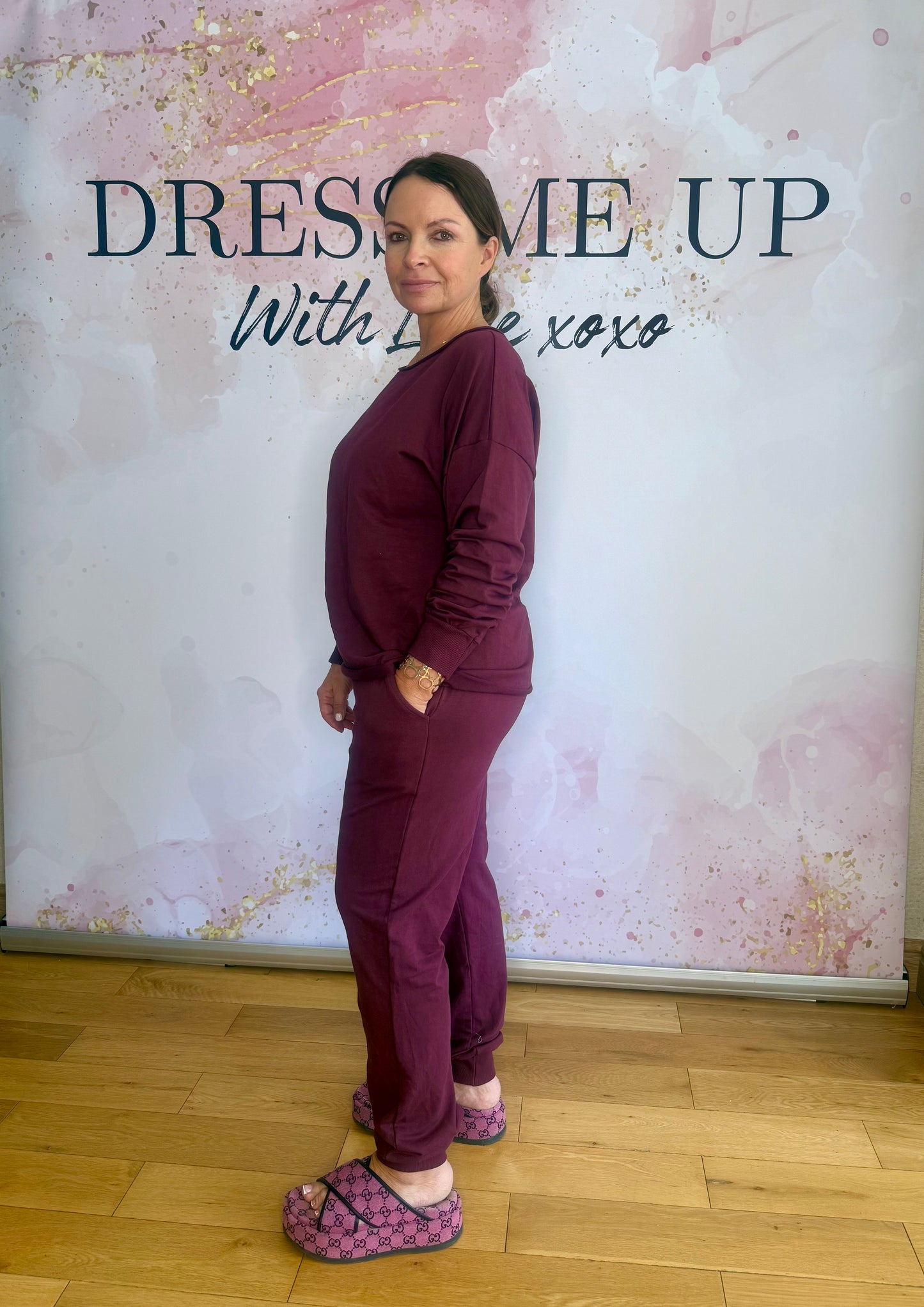 Shelly Tracksuit - Burgundy