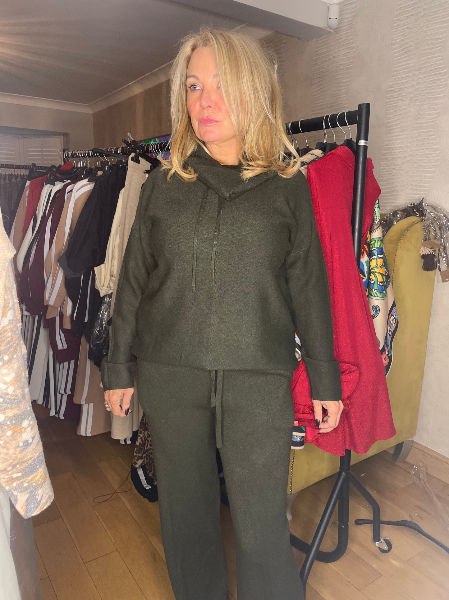 Annalise Luxe Tracksuit - Khaki