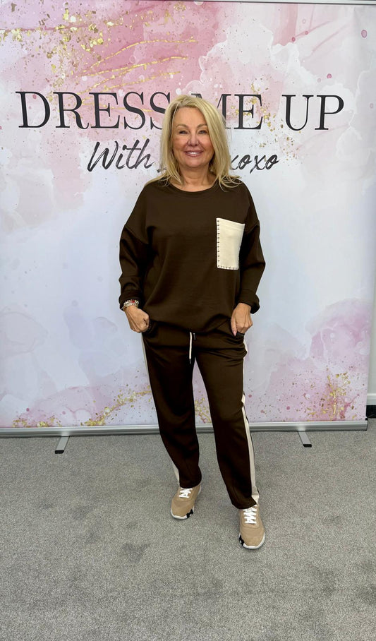 Patch Tracksuit - Brown