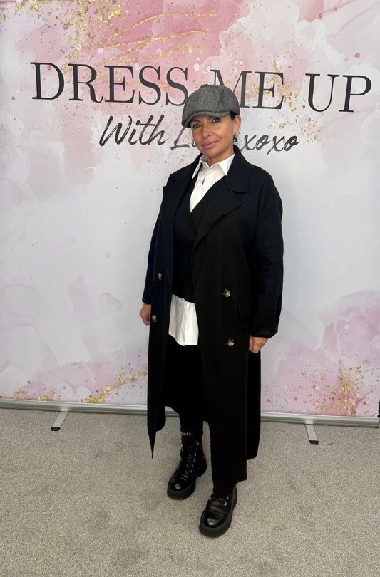 Shelby 2 Piece Coat & Waistcoat Set - Black