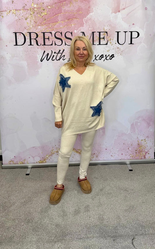 Star Tracksuit - Cream