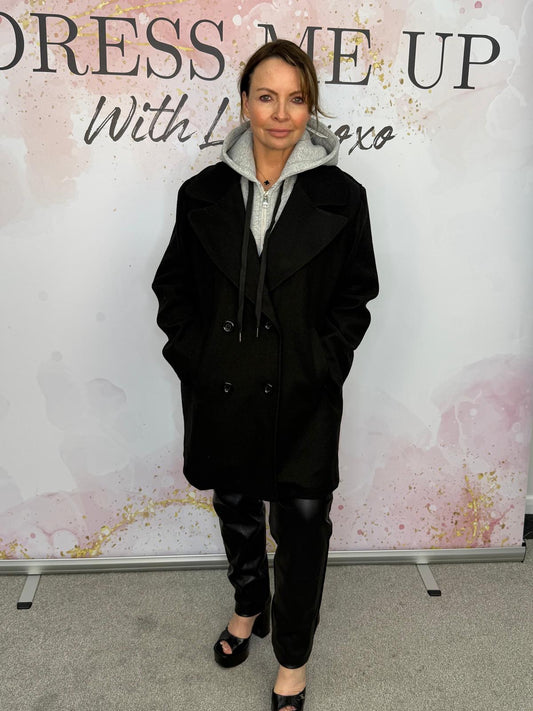 Danni Hoody Coat - Black