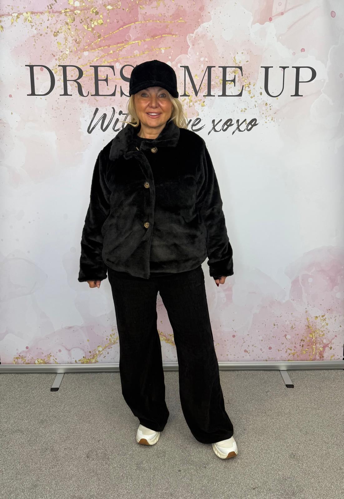 Rock Fur Jacket - Black