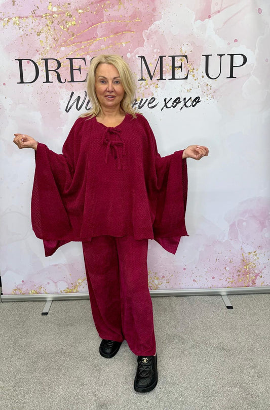 Boho Batwing Set - Burgundy