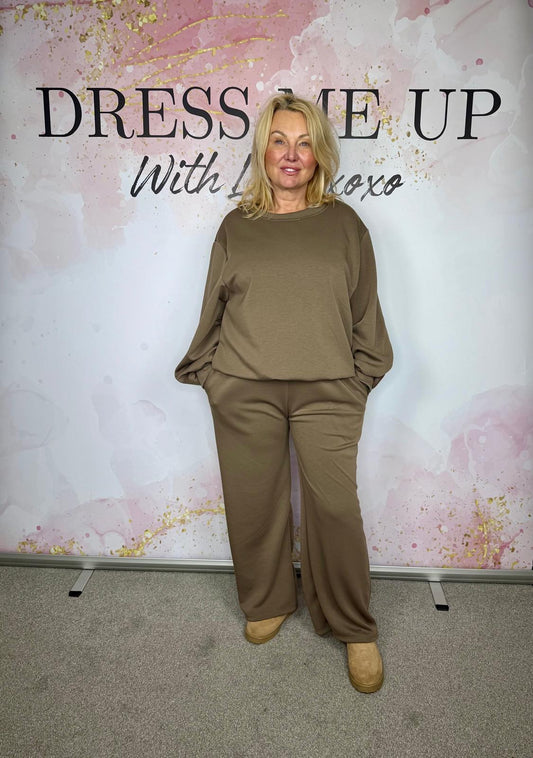 Bubble Top Tracksuit - Mocha