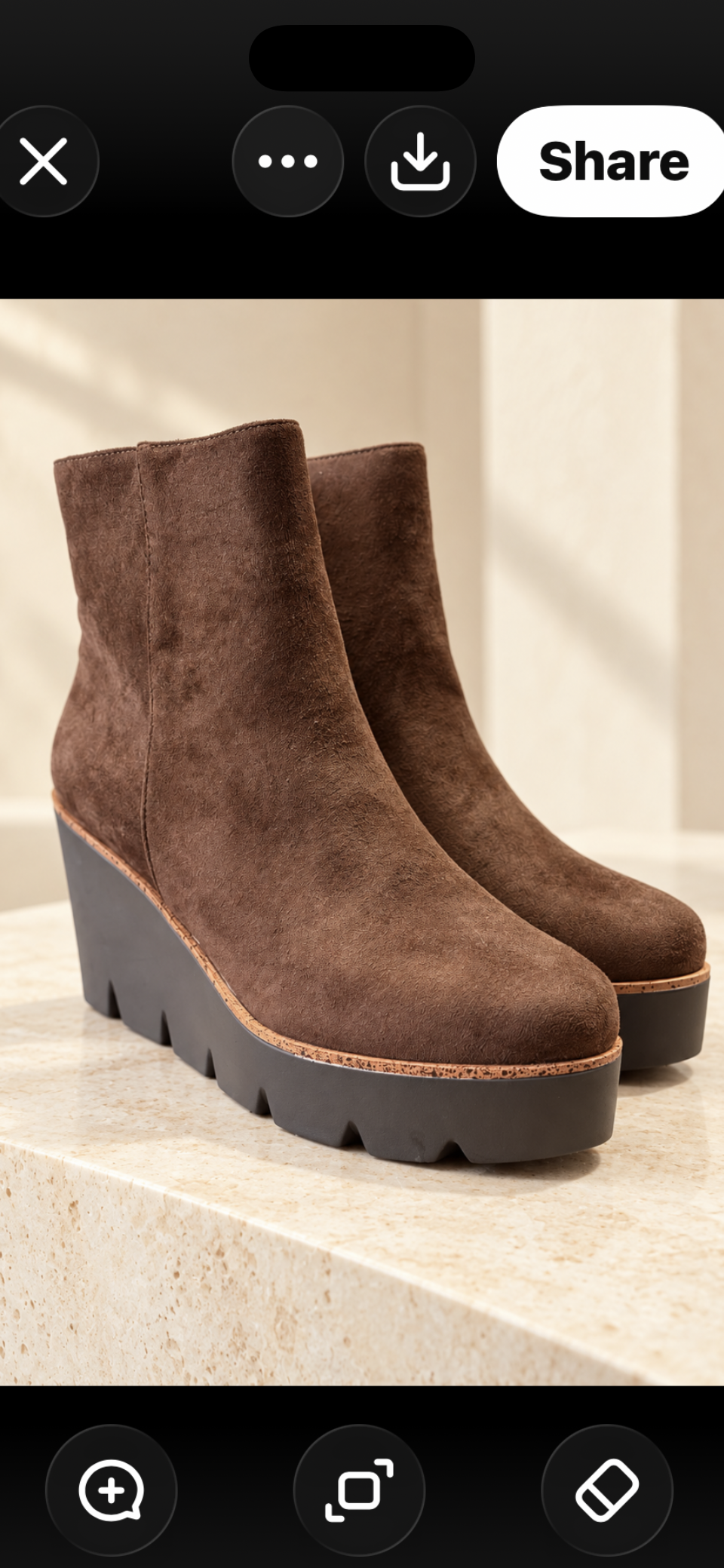 Brown suedete ankle boots