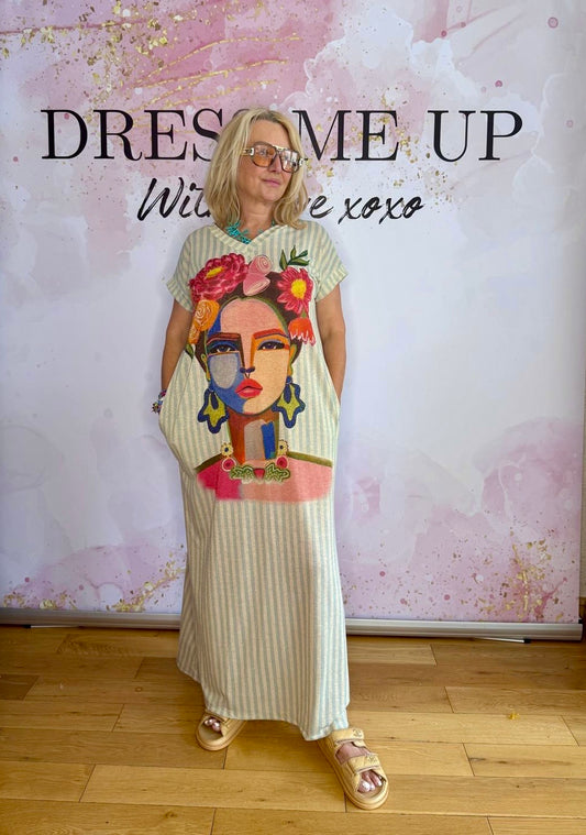Blue Shimmer Frida Dress