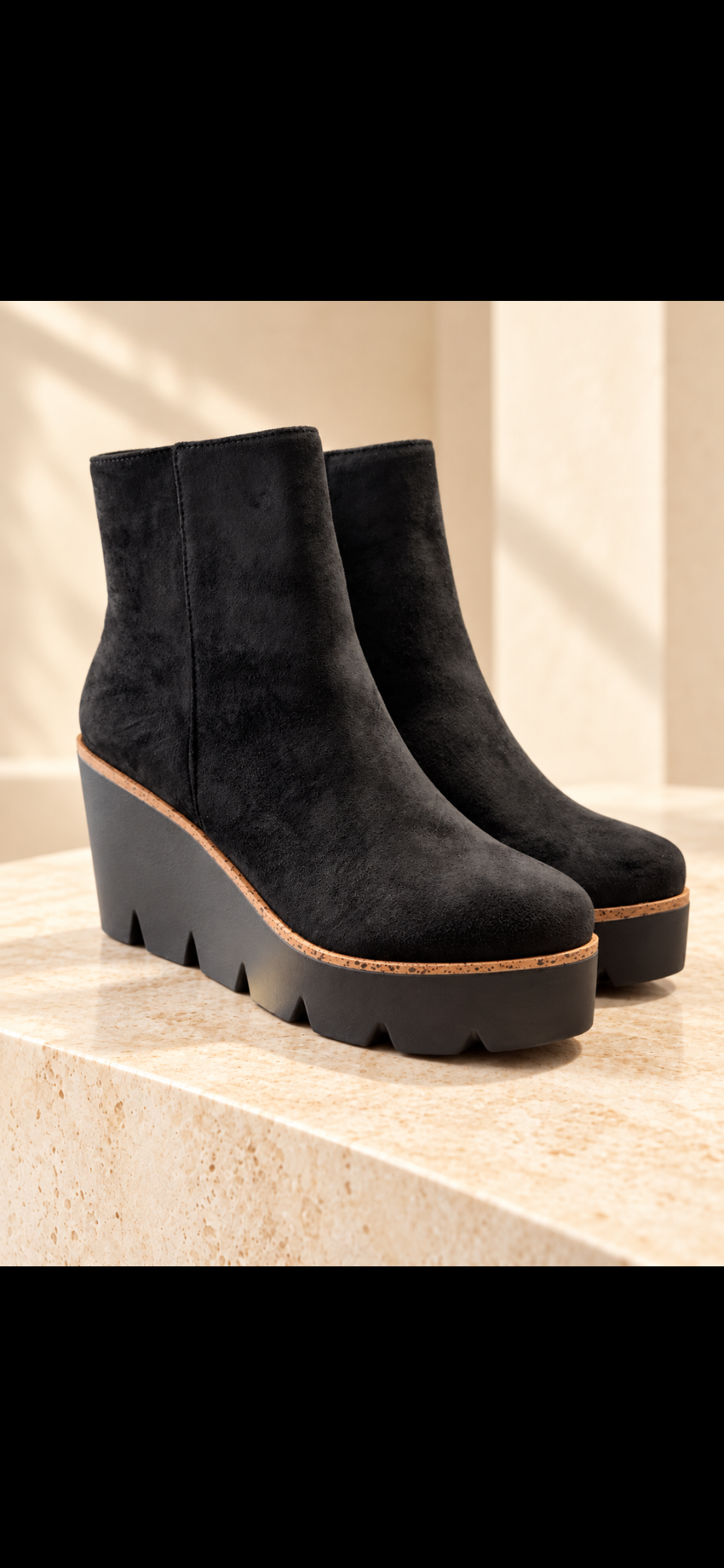 Black suedete ankle boots