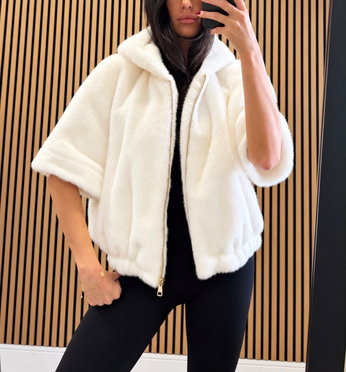 Faux fur jacket