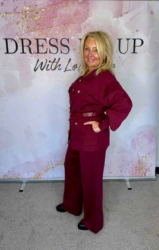 Francesca Tracksuit - Burgundy