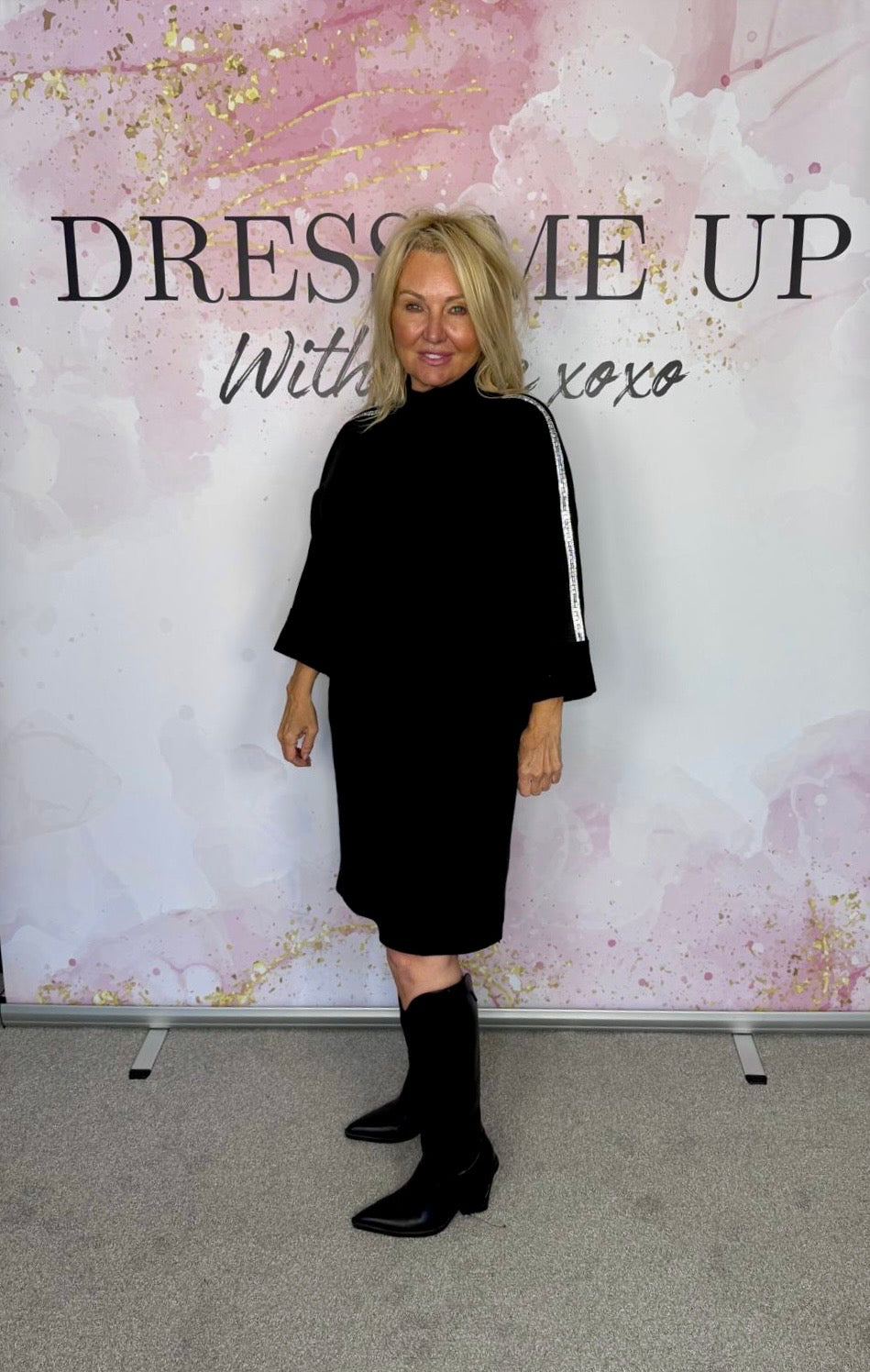 Charity Knitted Dress Black