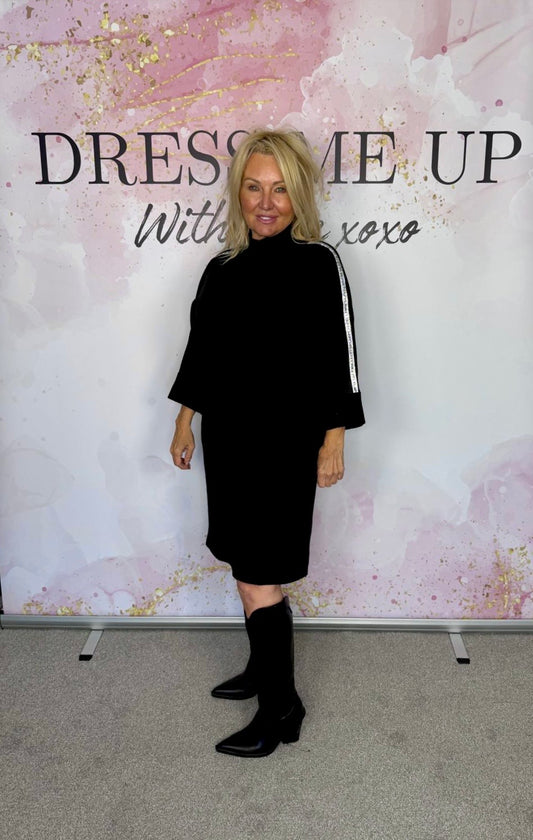 Charity Knitted Dress Black