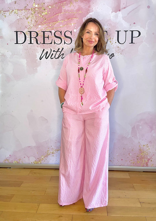 Gingham Set Pink