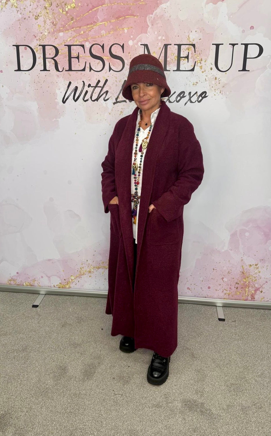 Amelia Coat - Burgundy