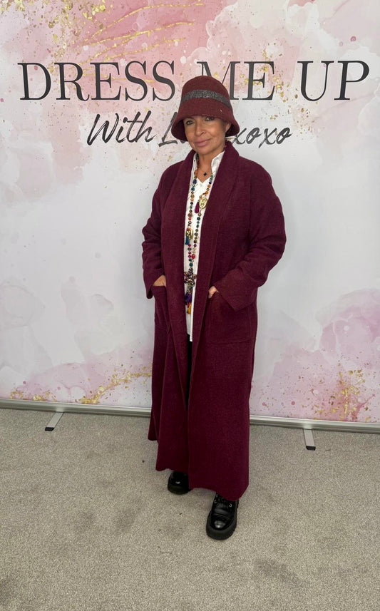 Amelia Coat - Burgundy