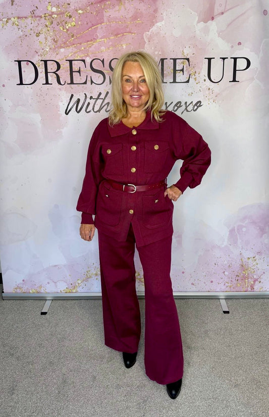 Francesca Tracksuit - Burgundy