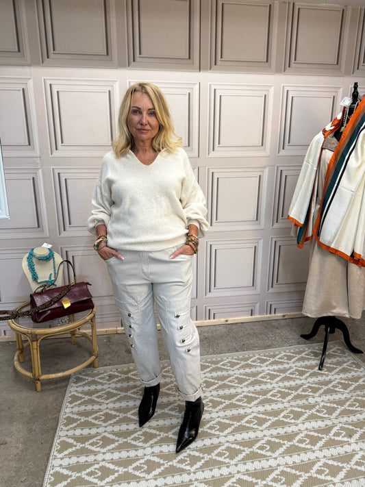 Magic Military Trousers - Cream