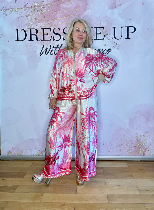 Paradise Satin Suit Pink