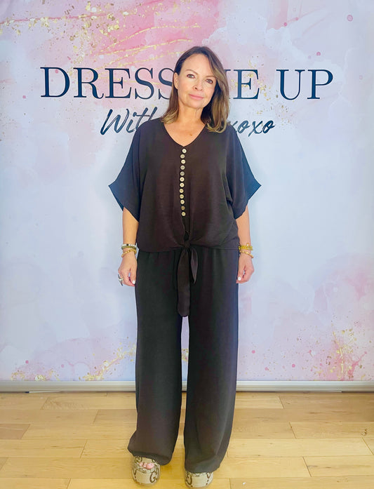 Lucy Button Down Set Brown