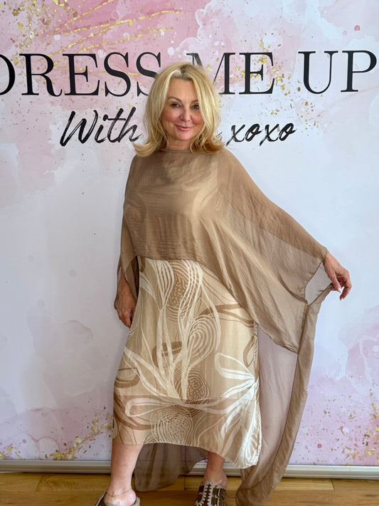 Swirl Cape Dress