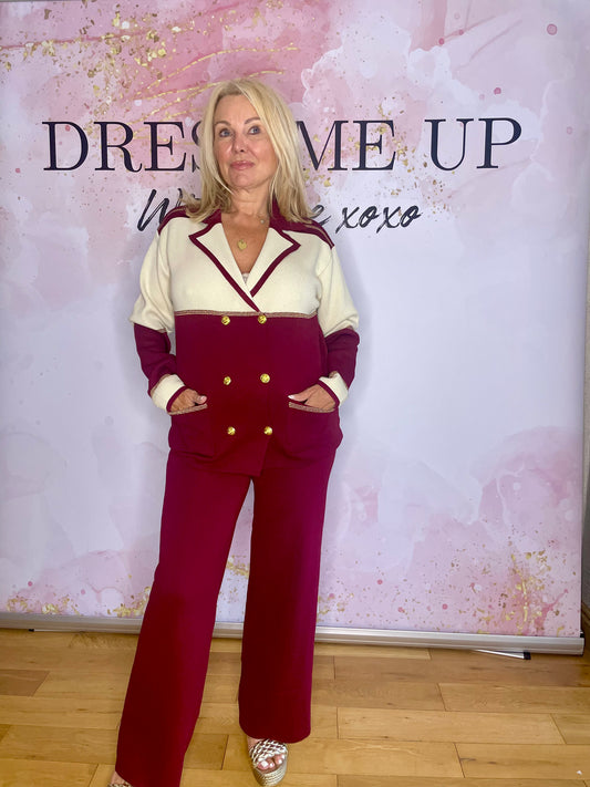 Cream & Burgundy Luxe Set