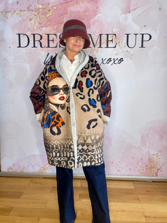 Emerson Hooded Jacket - Multi Leopard