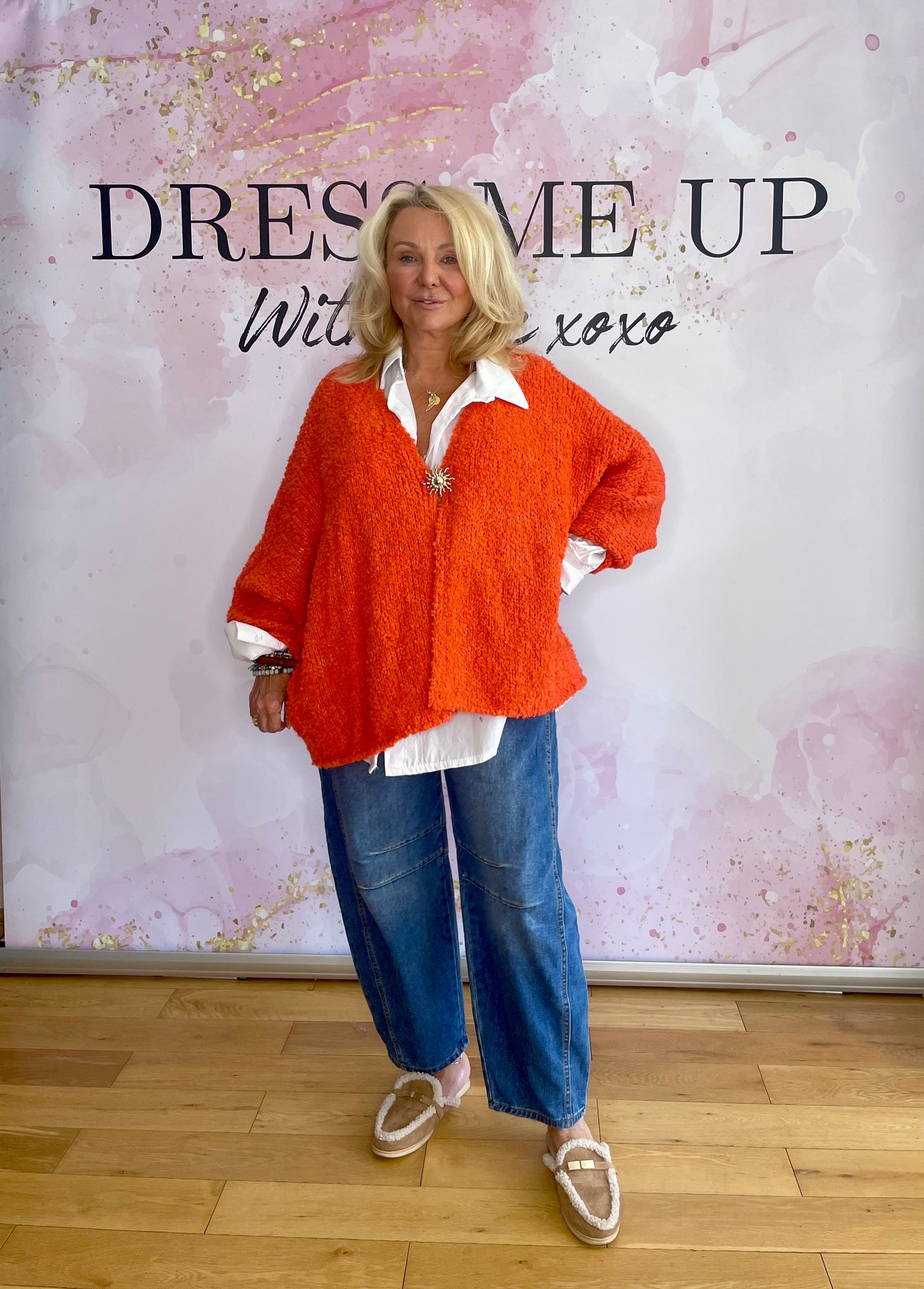 Sunshine Knitted Jumpers - Orange