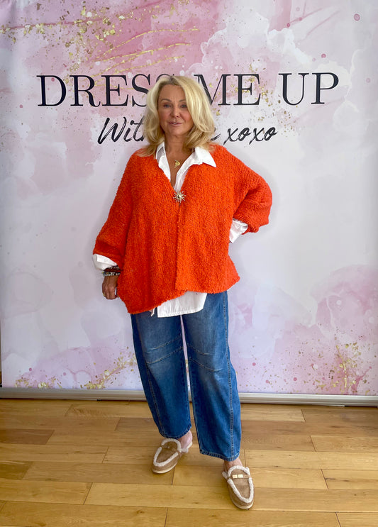 Sunshine Knitted Jumpers - Orange