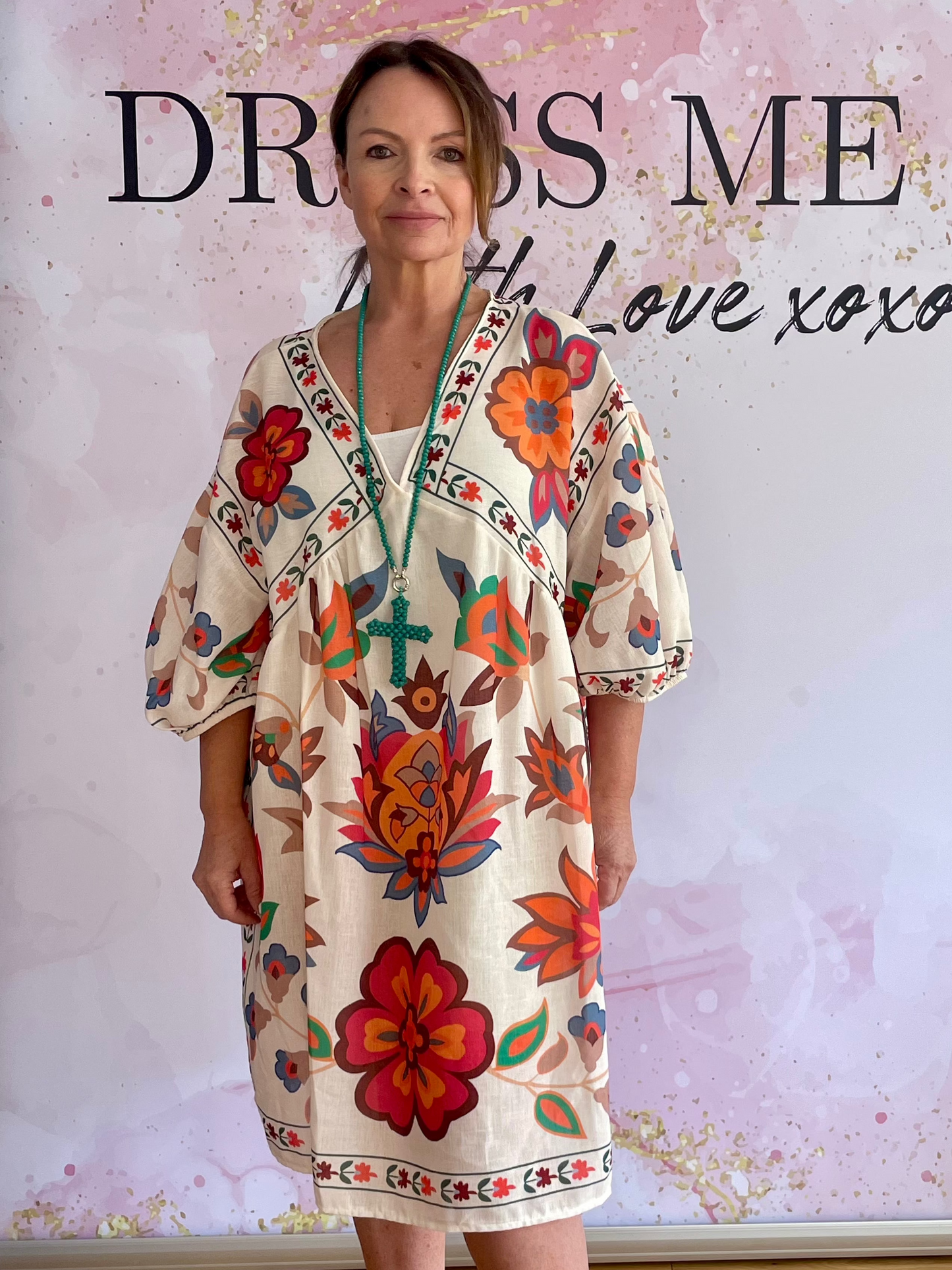 Floral Linen Dress