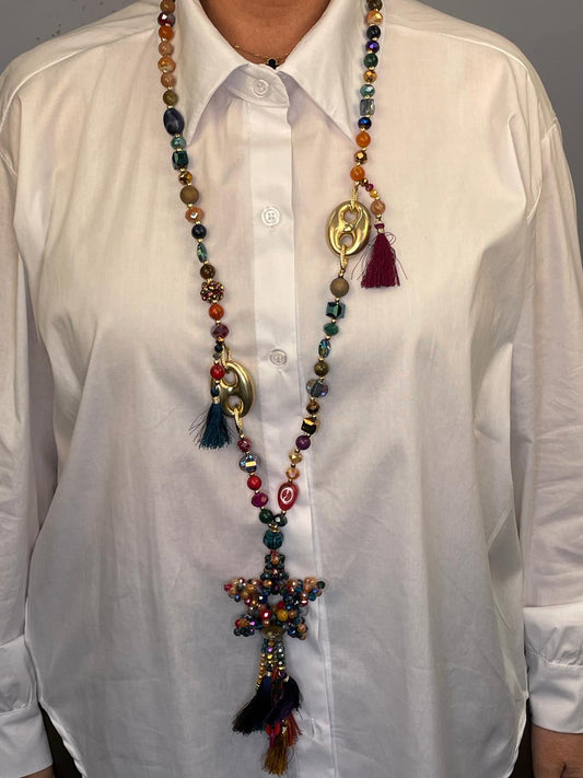 Multi Coloured with Star Necklace