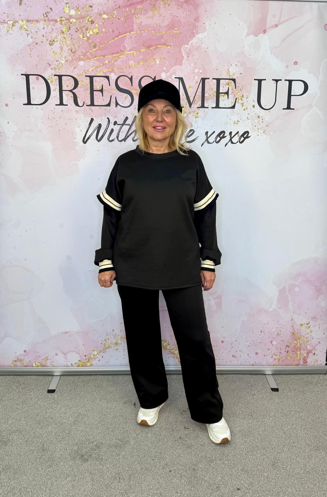 Stripe Tracksuit - Black