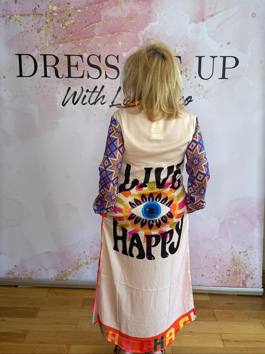 Live Happy Shirt Dress