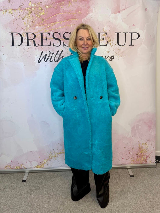Teddy Coat - Blue