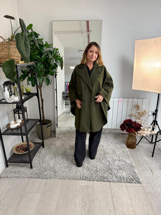 Katrina Cape Coat Khaki