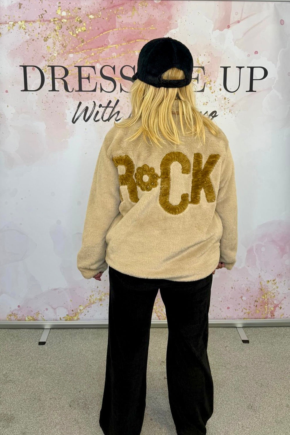 Rock Fur Jacket - Beige