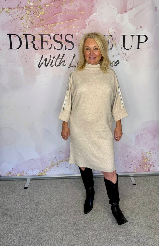 Charity Knitted Dress Cream