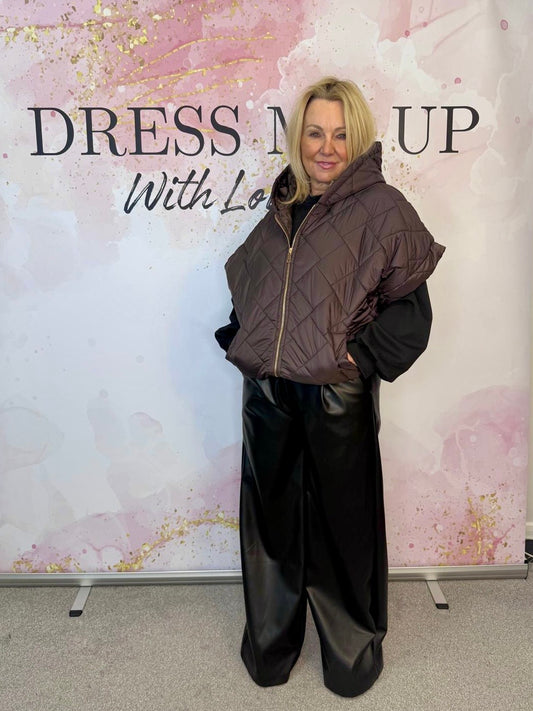 Padded Gilet - Brown