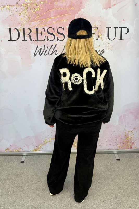 Rock Fur Jacket - Black
